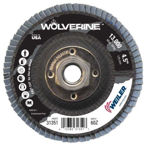 Flap Discs, 4-1/2 in., 60 Grit, 10-Pack